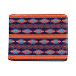 Blue And Orange Southwestern Print Bifold Wallet