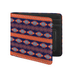 Blue And Orange Southwestern Print Bifold Wallet