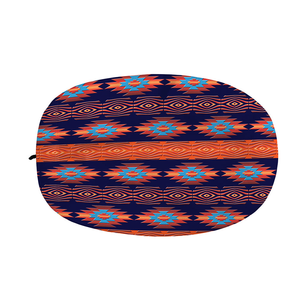 Blue And Orange Southwestern Print Car Side Mirror Covers