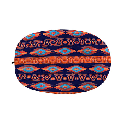 Blue And Orange Southwestern Print Car Side Mirror Covers