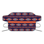 Blue And Orange Southwestern Print Car Windshield Snow Cover