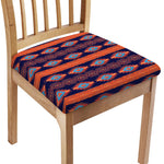 Blue And Orange Southwestern Print Chair Cushion Cover