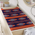 Blue And Orange Southwestern Print Changing Pad Cover
