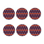 Blue And Orange Southwestern Print Coaster Set