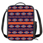 Blue And Orange Southwestern Print Crossbody Lunch Bag