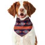 Blue And Orange Southwestern Print Dog Bandana