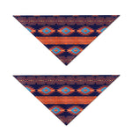 Blue And Orange Southwestern Print Dog Bandana