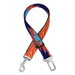 Blue And Orange Southwestern Print Dog Seat Belt