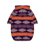Blue And Orange Southwestern Print Dog Zip Up Hoodie