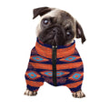 Blue And Orange Southwestern Print Dog Zip Up Jacket