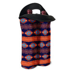 Blue And Orange Southwestern Print Double Neoprene Wine Tote