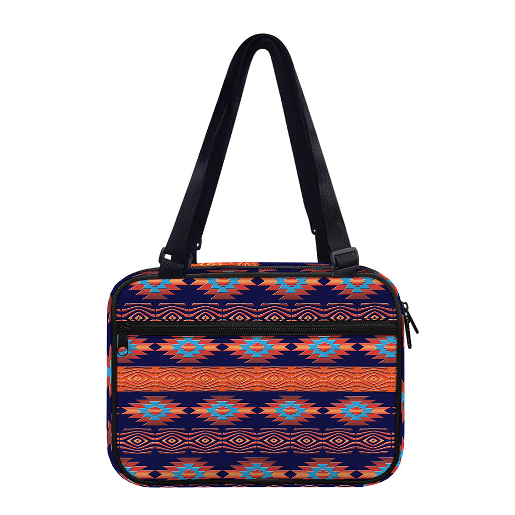 Blue And Orange Southwestern Print Double Strap Bible Bag