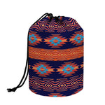 Blue And Orange Southwestern Print Drawstring Makeup Bag