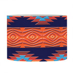 Blue And Orange Southwestern Print Drum Lamp Shade