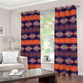 Blue And Orange Southwestern Print Extra Wide Grommet Curtains