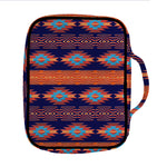 Blue And Orange Southwestern Print Front Pocket Bible Bag