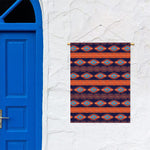 Blue And Orange Southwestern Print Garden Flag