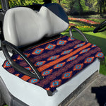 Blue And Orange Southwestern Print Golf Cart Seat Cover
