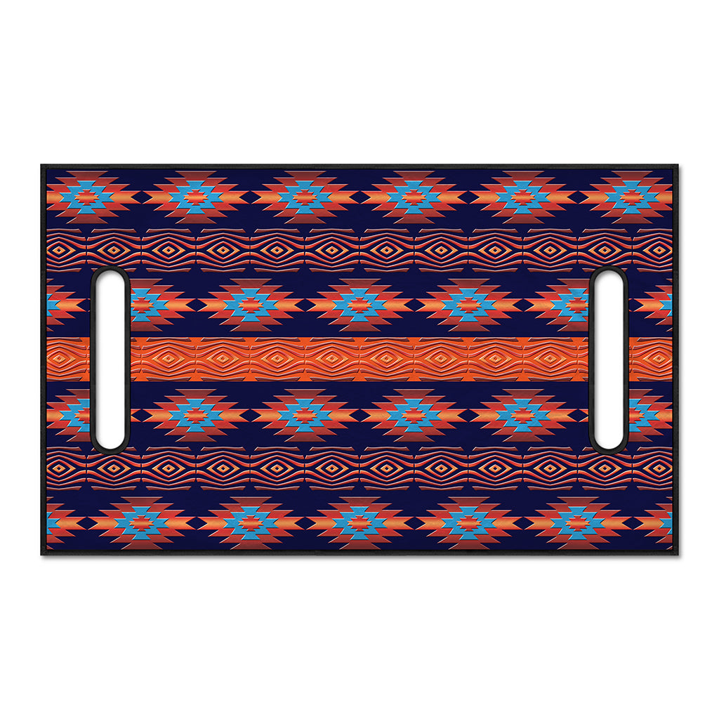 Blue And Orange Southwestern Print Golf Cart Seat Cover