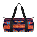 Blue And Orange Southwestern Print Gym Bag