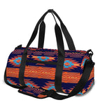 Blue And Orange Southwestern Print Gym Bag