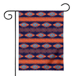 Blue And Orange Southwestern Print House Flag