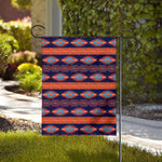 Blue And Orange Southwestern Print House Flag