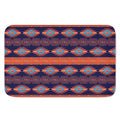 Blue And Orange Southwestern Print Indoor Door Mat