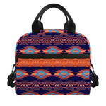 Blue And Orange Southwestern Print Insulated Lunch Bag