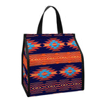 Blue And Orange Southwestern Print Insulated Lunch Tote