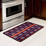 Blue And Orange Southwestern Print Kitchen Mat