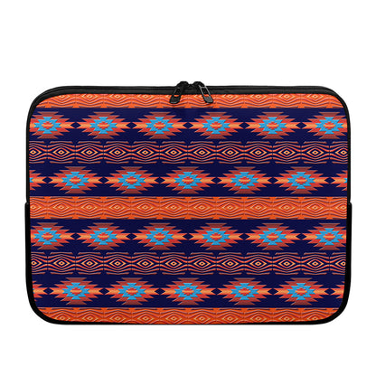 Blue And Orange Southwestern Print Laptop Sleeve