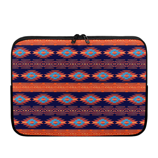 Blue And Orange Southwestern Print Laptop Sleeve