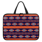Blue And Orange Southwestern Print Laptop Sleeve With Handle