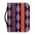 Blue And Orange Southwestern Print Leather Bible Cover