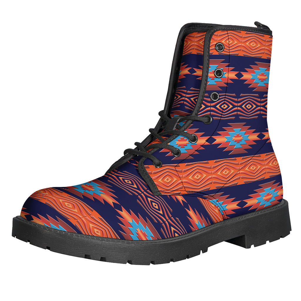 Blue And Orange Southwestern Print Backpack