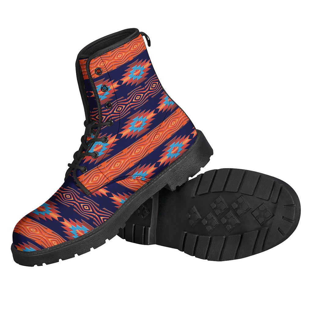 Blue And Orange Southwestern Print Backpack