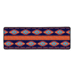 Blue And Orange Southwestern Print Long Kitchen Mat