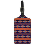 Blue And Orange Southwestern Print Luggage Tag