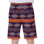 Blue And Orange Southwestern Print Men's Beach Shorts
