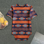 Blue And Orange Southwestern Print Men's Bodysuit