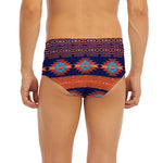 Blue And Orange Southwestern Print Men's Briefs