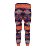 Blue And Orange Southwestern Print Men's leggings