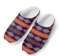 Blue And Orange Southwestern Print Mesh Casual Shoes