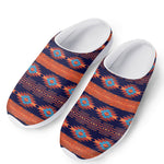 Blue And Orange Southwestern Print Mesh Casual Shoes