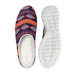 Blue And Orange Southwestern Print Mesh Casual Shoes