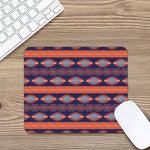 Blue And Orange Southwestern Print Mouse Pad