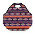 Blue And Orange Southwestern Print Neoprene Lunch Bag