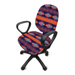 Blue And Orange Southwestern Print Office Chair Cover
