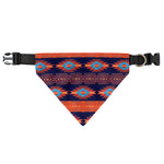 Blue And Orange Southwestern Print Over The Collar Dog Bandana